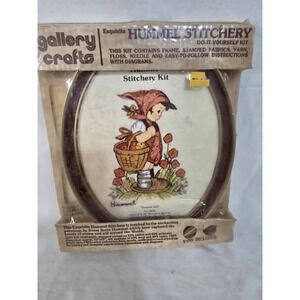 Vintage Sealed 1975 Gallery Crafts Hummel Stitchery Kit Peasant Girl 8036 Frame